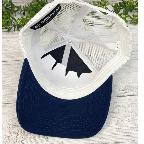 NEW USA Flag Leather Accent Mesh Back Trucker Cap OS - Picture 3 of 5